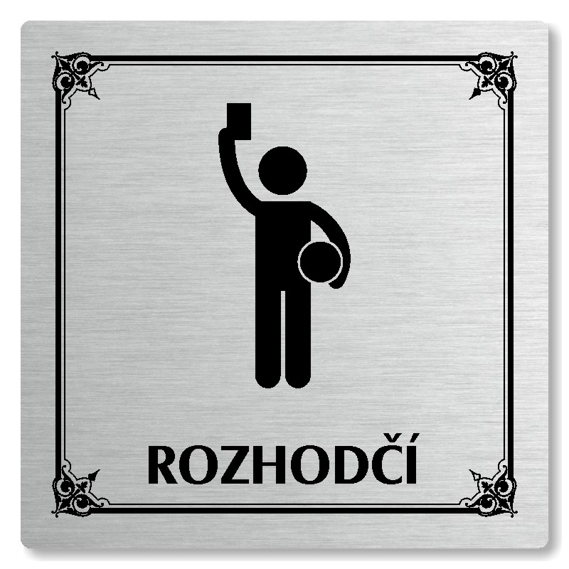 Rozhodčí, 80x80mm, stříbrná, Nebraska